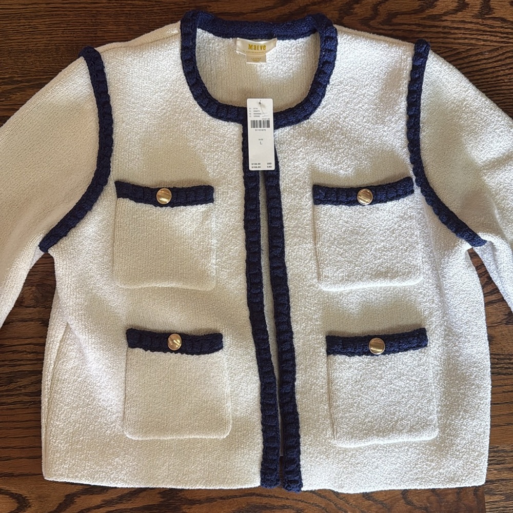 NEW Anthropologie button Blazer by Maeve Large - Picture 7 of 10